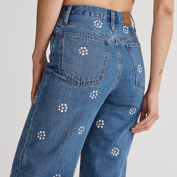 Madewell “perfect vintage crop” floral print jeans NWT 24 - Picture 4 of 9